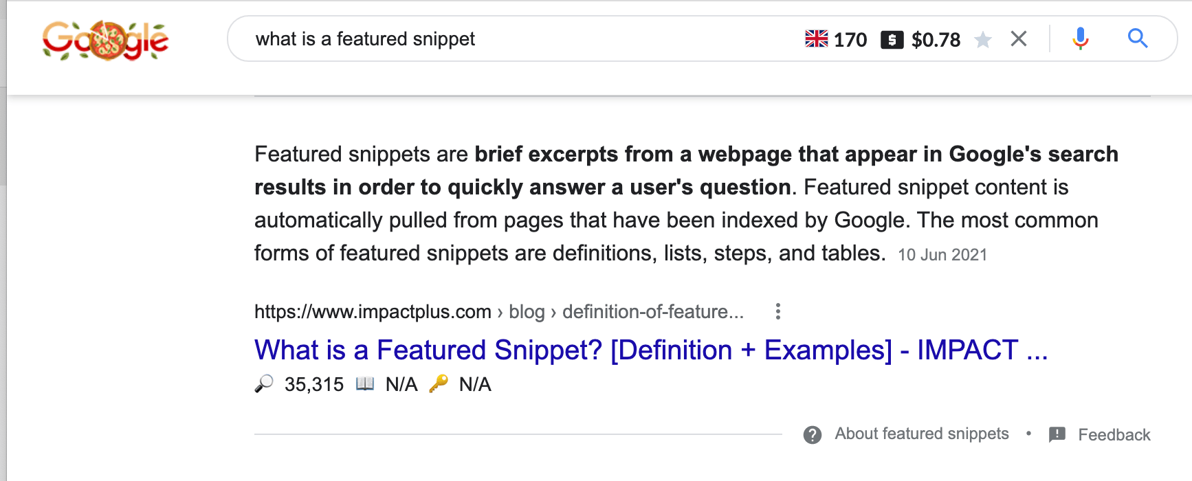 technical seo for featured snippets